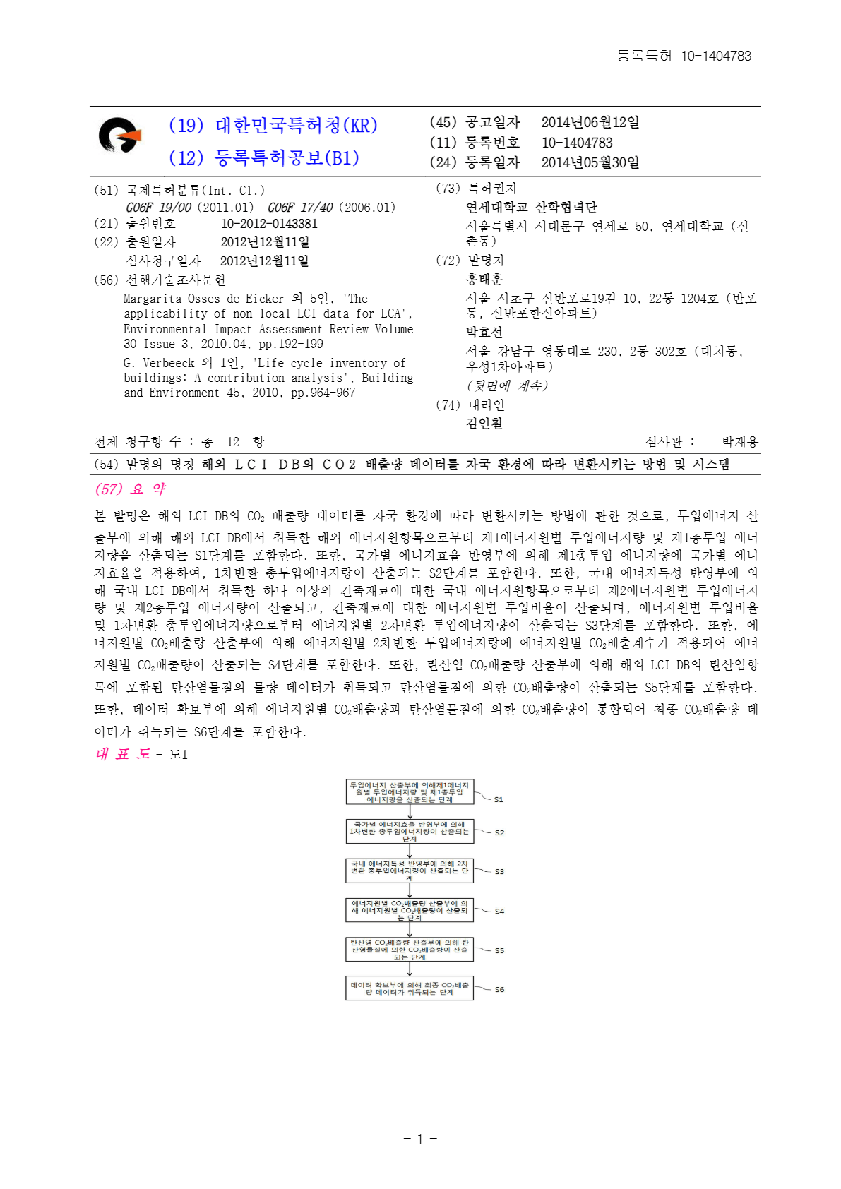 Conversion method and system for obtaining the CO2 emission data from life cycle inventory database of foreign countries
