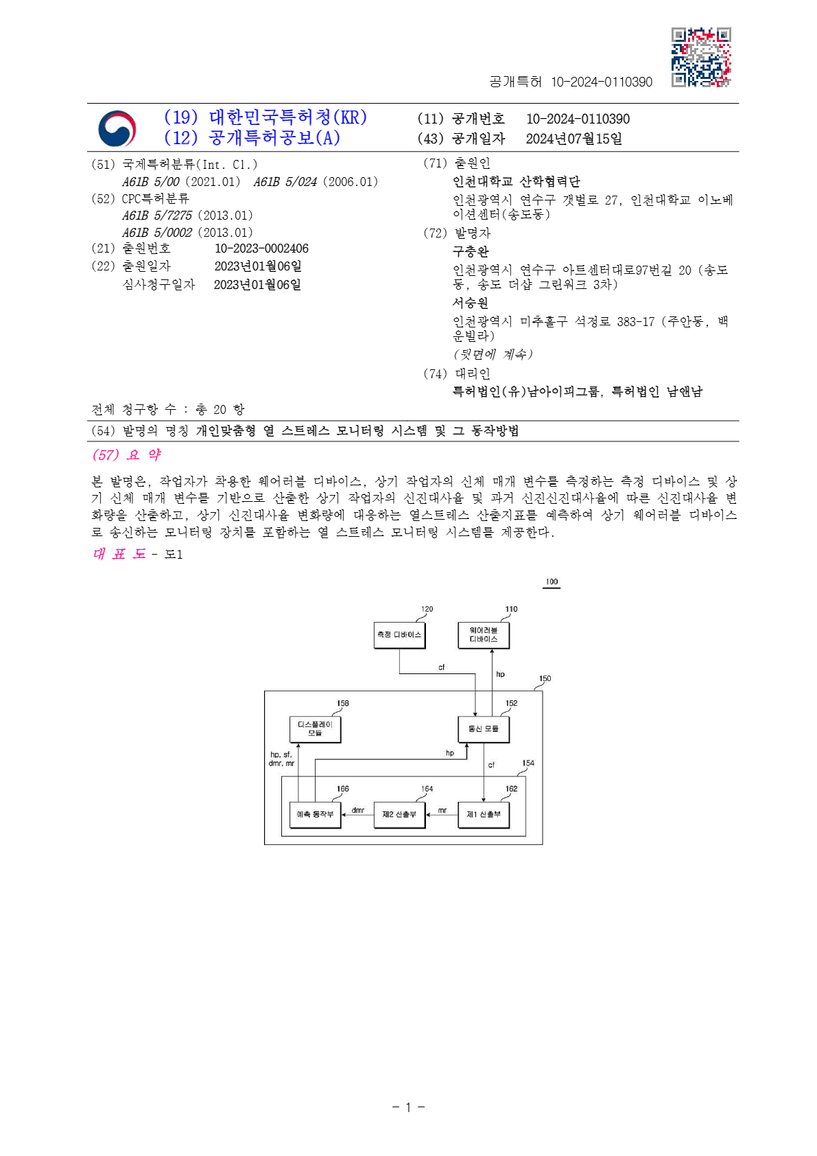 (Technology Transfer) Personalized heat stress monitoring system and the operation method