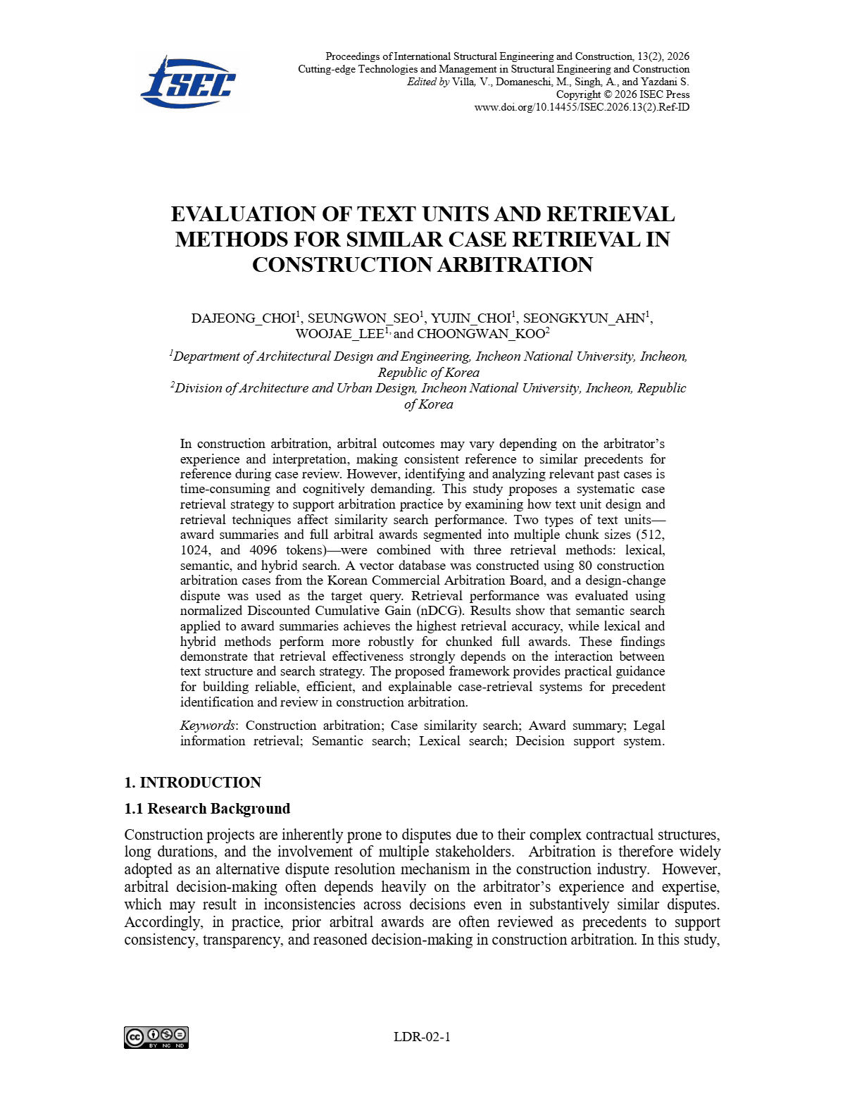 A Retrieval Strategy for Supporting Reliable Judgments in Construction Arbitration